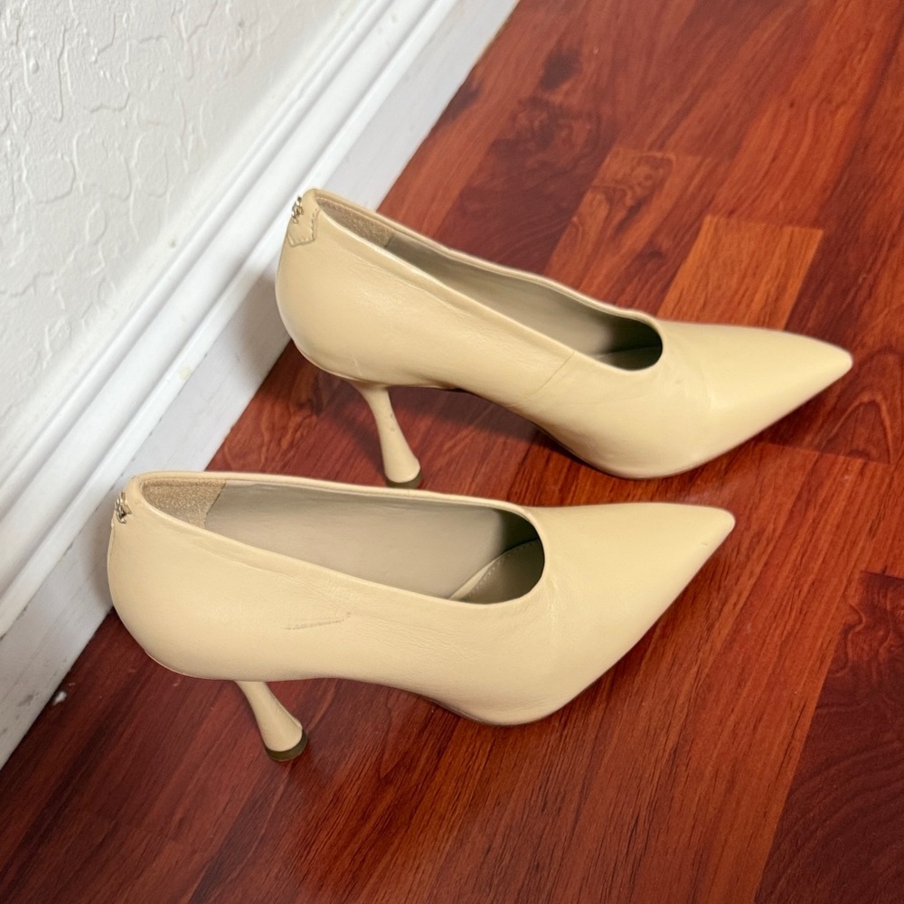 Sam Edelman Pointed Slip-On Flats in Cream